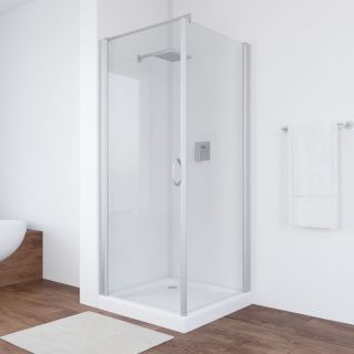 Душевой уголок Vegas Glass EP-Fis 90 07 01 L, 90х90 см, профиль хром, стекло прозрачное