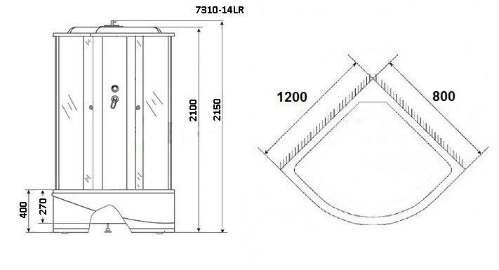 Душевая кабина Niagara Eco 120/80/210 7310L