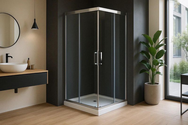 Душевой уголок Royal Bath  HPD RB100HPD-T-CH, 100х100 см, профиль хром, стекло прозрачное фото 2