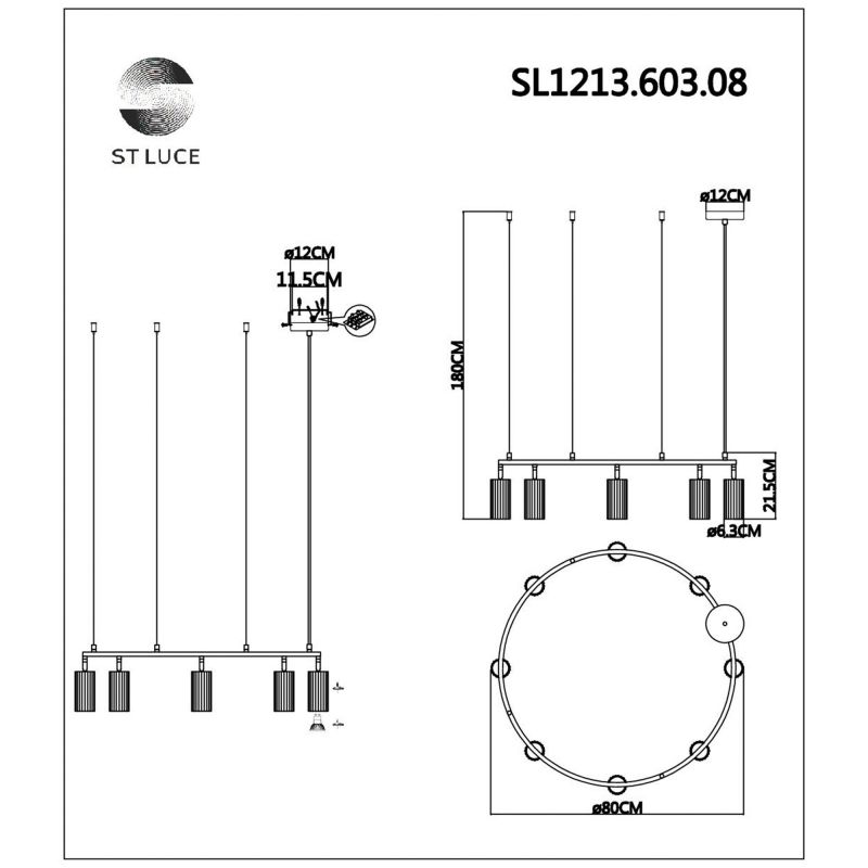 Светильник подвесной ST Luce KENDO SL1213.603.08