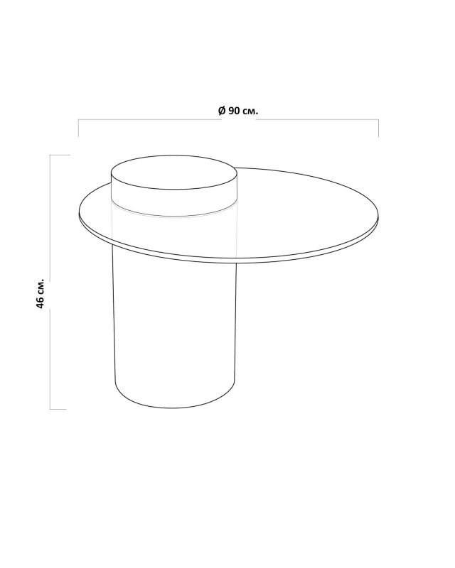 Кофейный столик LH Mirror Home Мартиника – 90 см. золотого цвета BD-3126394 фото 4