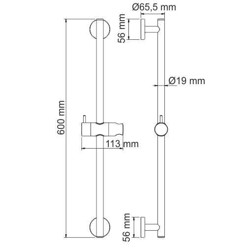 Душевая штанга WasserKRAFT NEW A122 фото 3