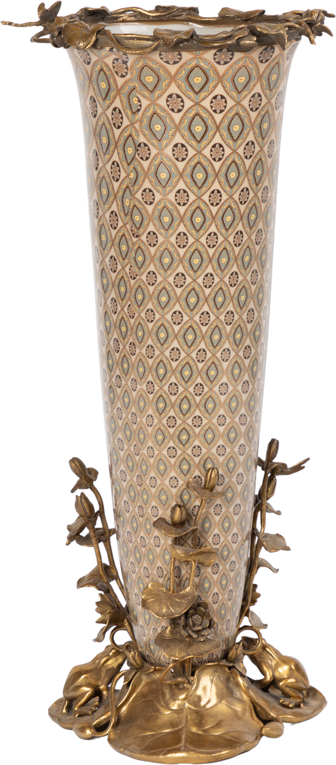 Ваза сызрань. Glasar ваза. Ваза фарфоровая коричневая. Ваза 21x21x38см, Glasar