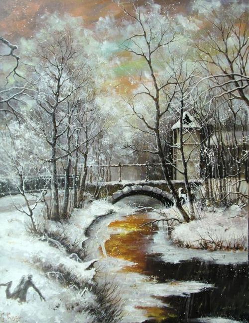 Картина "Парк зимой" Боев Сергей