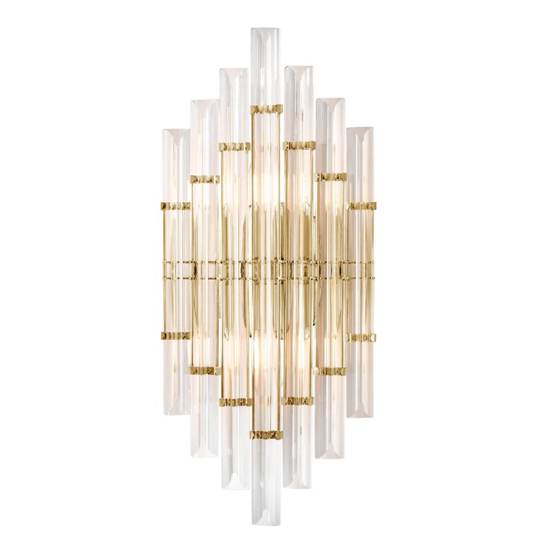 Бра Crystal Lux SARAGOSA SARAGOSA AP2 BRASS/TRANSPARENTE