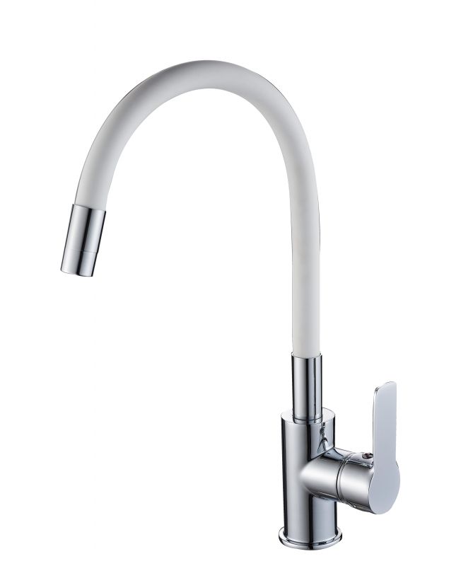 Смеситель для кухонной мойки Rush Siple SI7335-60White белый фото 1