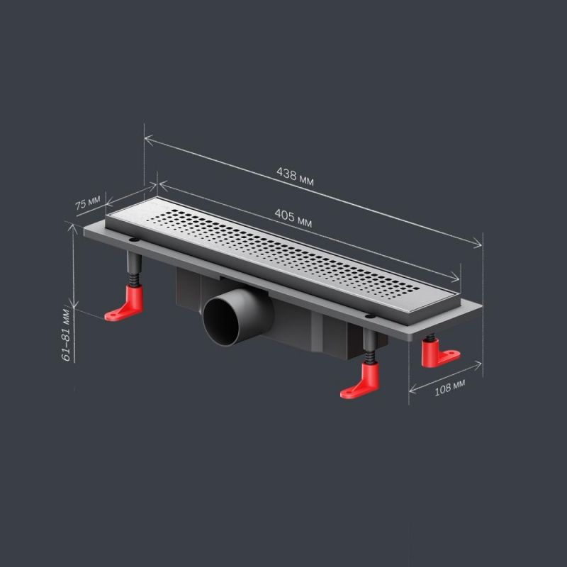 Душевой лоток AM.PM PrimeFlow W02SC-P11-040-01SB сталь