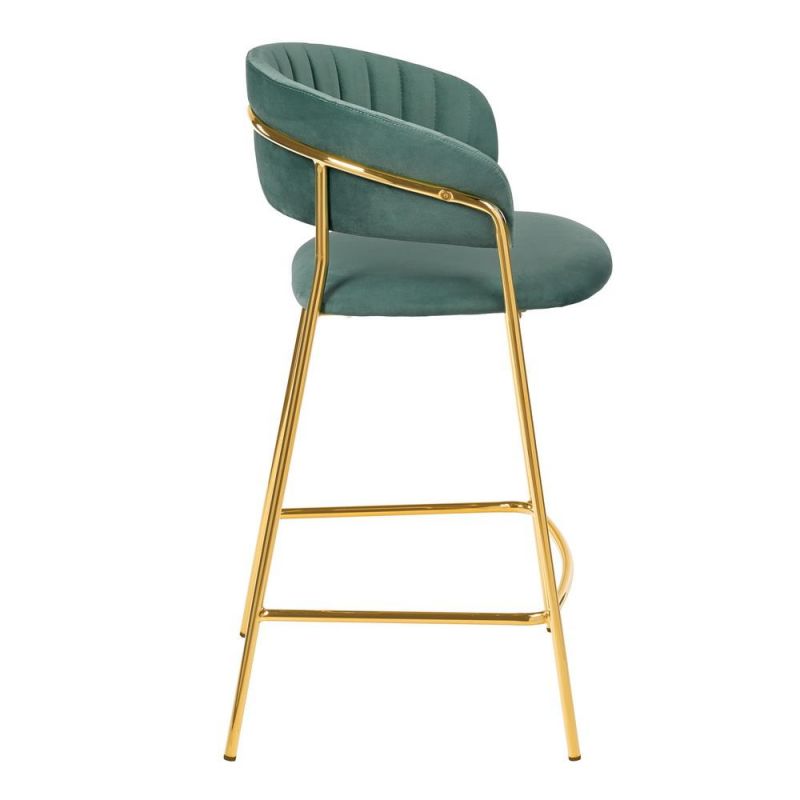 Комплект из 2-х стульев полубарных BRADEX Home Turin мятный с золотыми ножками BD-3072967 фото 10
