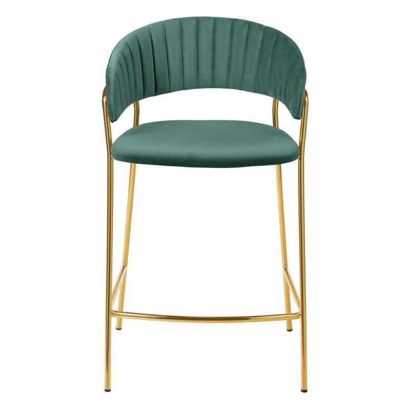 Комплект из 2-х стульев полубарных BRADEX Home Turin мятный с золотыми ножками BD-3072967 фото 9