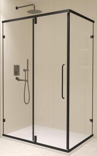 Душевой уголок RGW CL-046B 100x80 см, профиль черный, стекло прозрачное