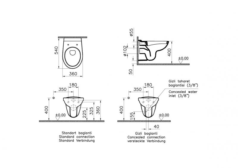 Унитаз подвесной с сиденьем Vitra Normus 9773B003-7202