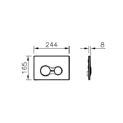 Кнопка смыва Vitra Concealed Cisterns 740-0485