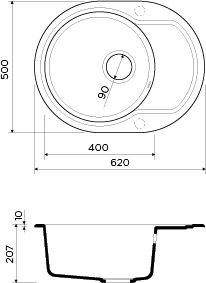 Кухонная мойка Omoikiri Manmaru 62-BE 4993349 ваниль