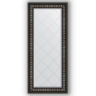 Зеркало с гравировкой в багетной раме 55x124 Evoform EXCLUSIVE-G BY 4053 черный ардеко