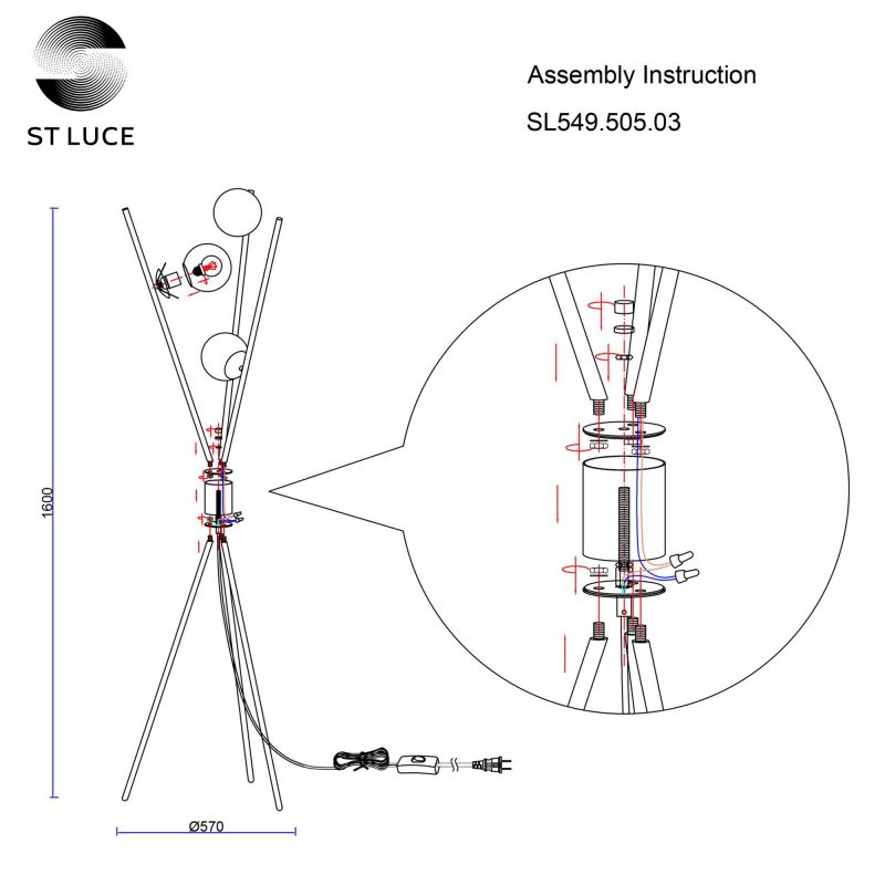 Торшер ST-Luce STAMPO SL549.505.03