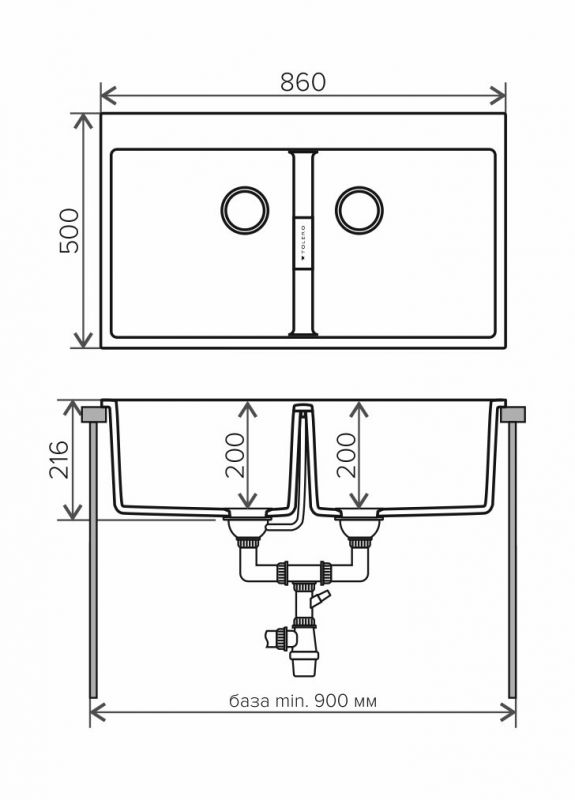 Мойка кухонная Tolero TL-862 №911 черная