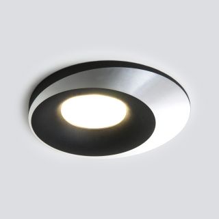 Встраиваемый точечный светильник Elektrostandard 124 MR16 черный/серебро
