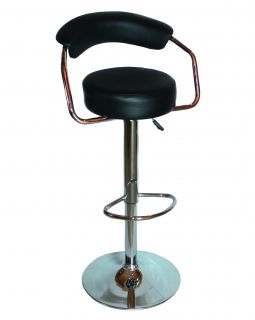 Барный стул Dobrin 5013-LM MARTA,  цвет сиденья черный, цвет основания хром