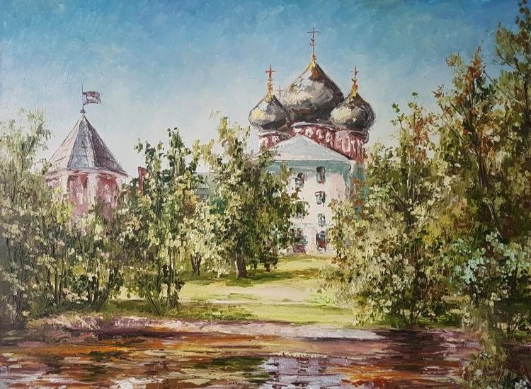 Картина "Мостовая башня и Покровский собор в Измайлове" Светлана Круглова