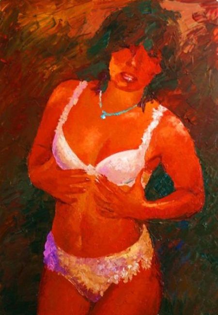 Картина "В белом (Диана)" Михаил Рудник