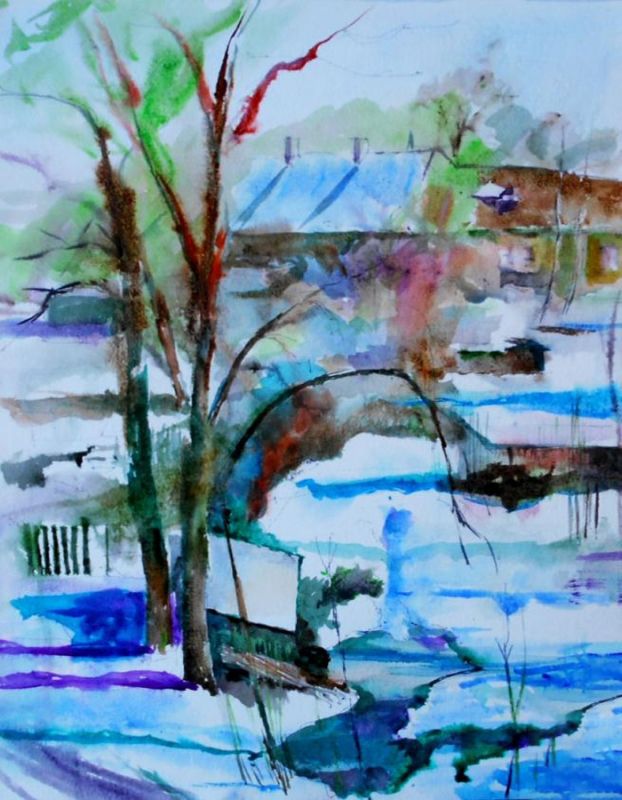 Картина "Март на дворе 2" 30x40 Питаев Валерий