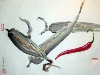 Картина "Кукуруза и перец" Николай Мишуков