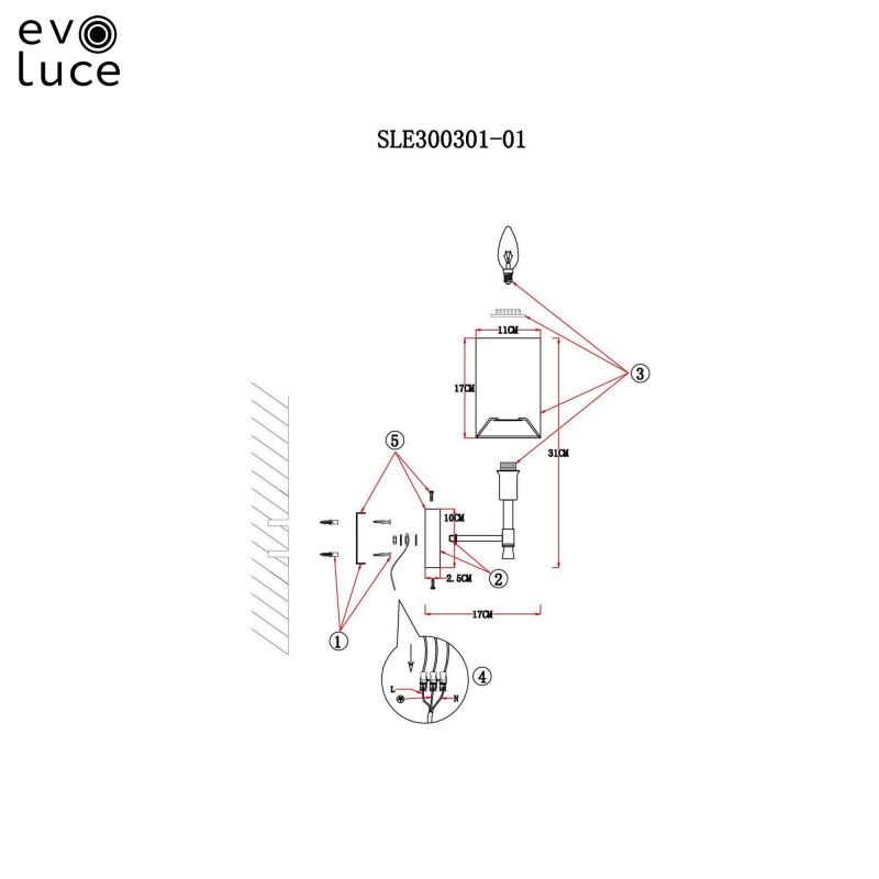 Бра Evoluce GRANZE SLE300301-01 фото 4
