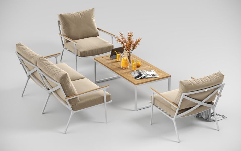 Лаунж зона Gardenini Premium Calma (диван двухместный, кофейный стоилк, 2 кресла) BD-3121414 фото 5
