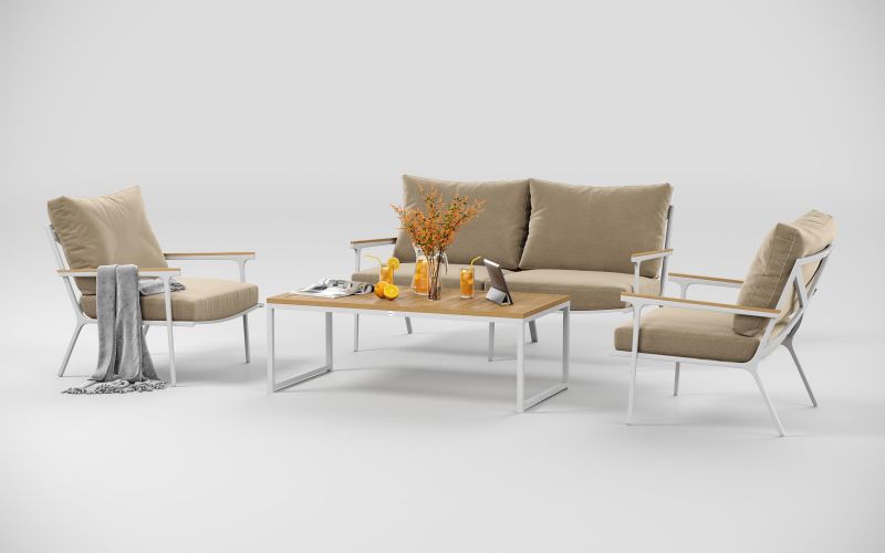 Лаунж зона Gardenini Premium Calma (диван двухместный, кофейный стоилк, 2 кресла) BD-3121414 фото 6