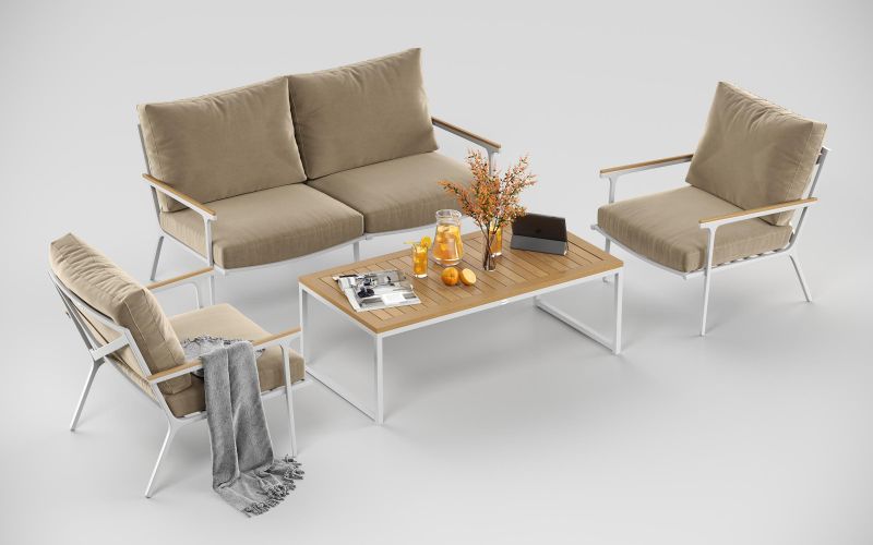 Лаунж зона Gardenini Premium Calma (диван двухместный, кофейный стоилк, 2 кресла) BD-3121414 фото 3