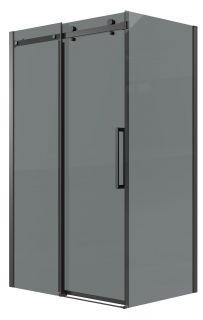 Душевой уголок Grossman Classic 120.K33.04.1010.21.10, 100х100 см, профиль черный матовый, стекло тонированное