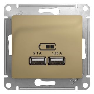 Розетка 2xUSB Systeme Electric GLOSSA  BD-1494887