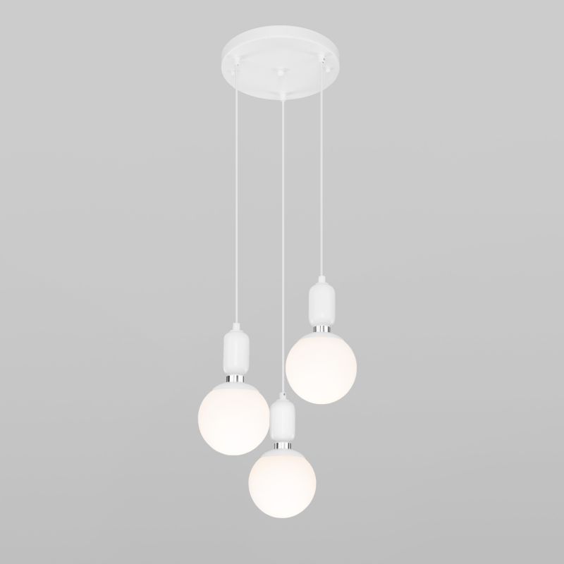 Подвесной светильник со стеклянными плафонами Eurosvet Bubble 50151/3 белый