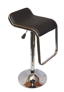 Барный стул Dobrin 3021-LM CRACK,  цвет сиденья черный, цвет основания хром