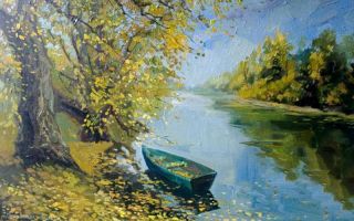 Картина "Тихое утро на реке Трубеж" Наталья Герасимова
