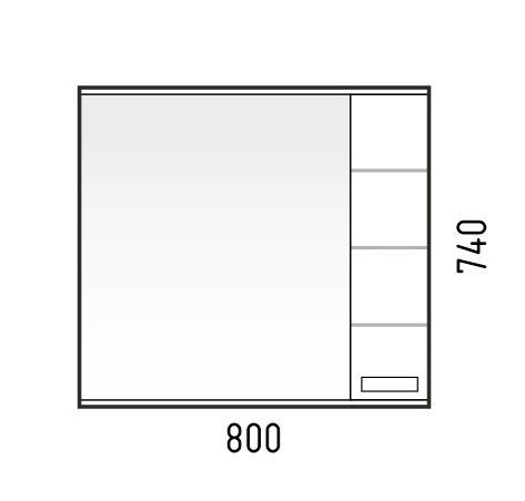 Зеркальный шкаф Corozo Денвер SD-00000532 80х75 см с подсветкой