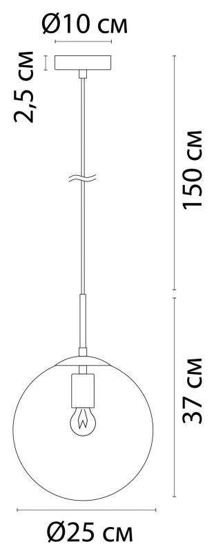 Светильник подвесной Arte Lamp VOLARE A1925SP-1GO