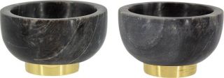 Чаши из черного мрамора, набор 2 предмета 10х10х6,4см BD-2863796