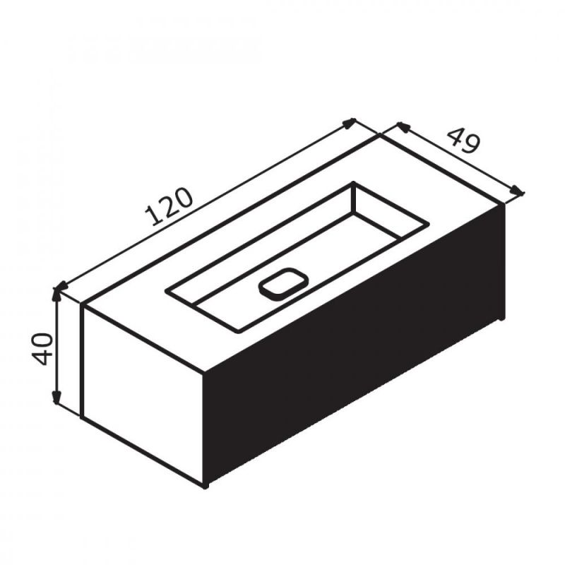 Тумба подвесная с раковиной ORKA Cube 3000381, 120 см, антрацит матовый фото 4