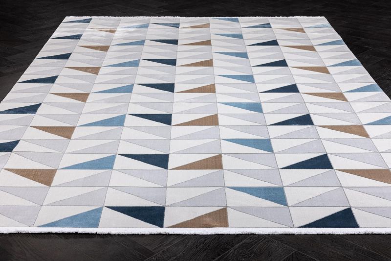 Турецкий ковер из полиэстера Carpet «PARKER» 0107A-BLU 200 x 290 см фото 3