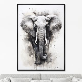 Репродукция картины ArtNoMore на холсте Walking elephants, No 1, 2024г.