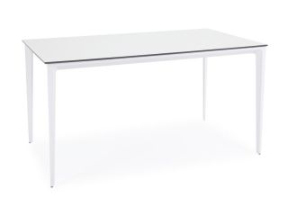 Обеденный стол 4SIS Малага из HPL, молочного цвета, каркас белый, 140х80см BD-3128287