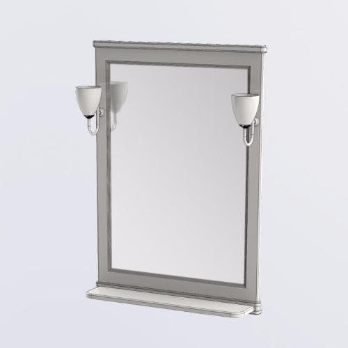 Зеркало Aquanet Валенса 70 180142 белый кракалет/серебро