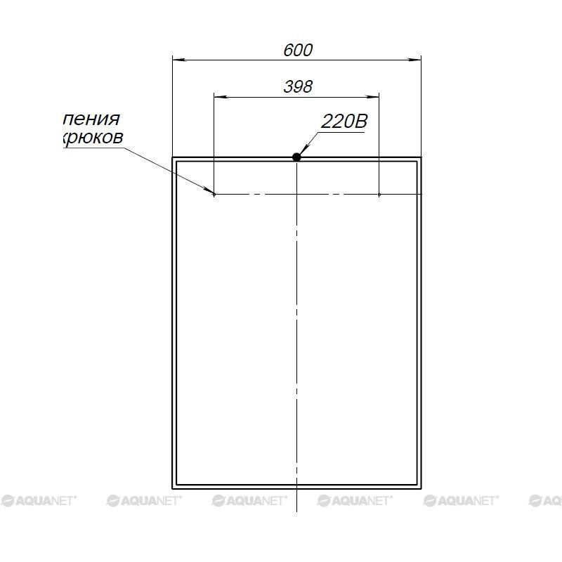 Зеркало Aquanet Nova Lite 60 белый LED 00242620