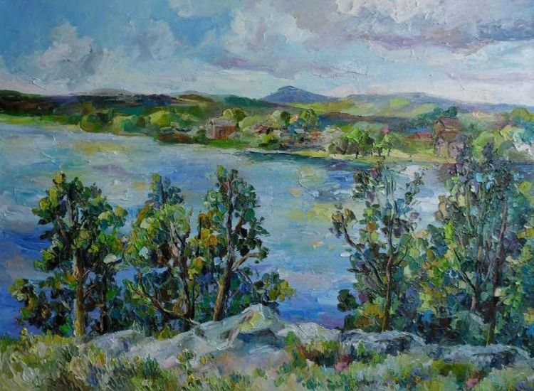 Картина "Сосны на скалистом берегу" Ирина Круглова