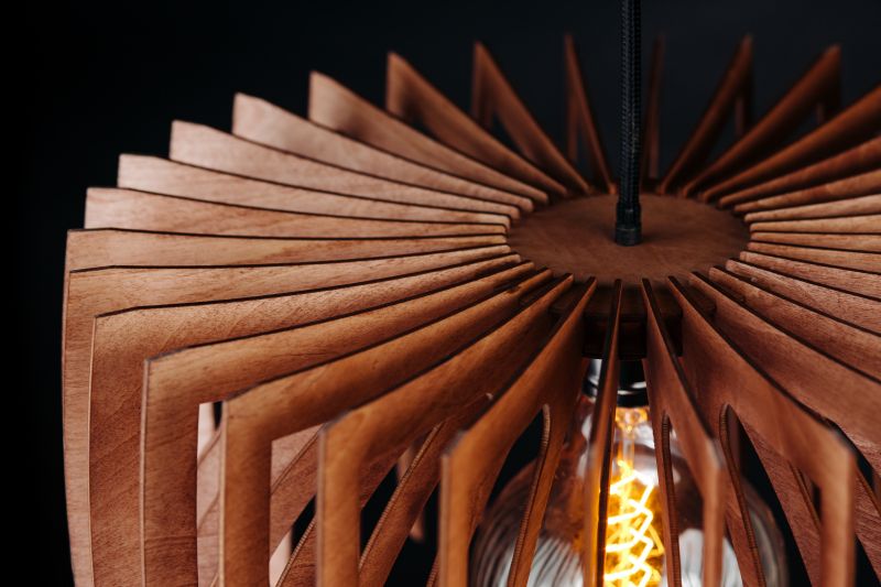 Подвесной деревянный светильник Woodshire Солу 1840mx