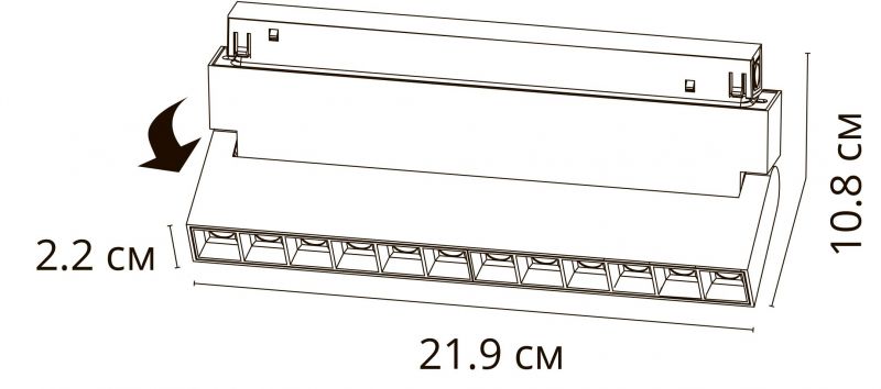 Магнитный трековый светильник Arte Lamp LINEA A4678PL-1BK фото 4