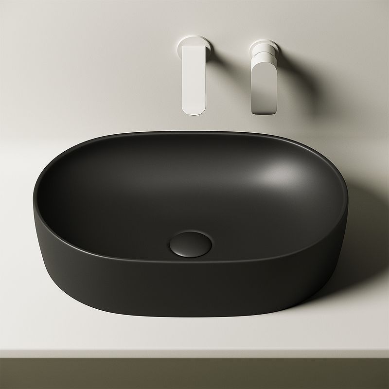 Раковина-чаша Ceramica Nova ELEMENT CN6047MB 60 см., черная матовая фото 6