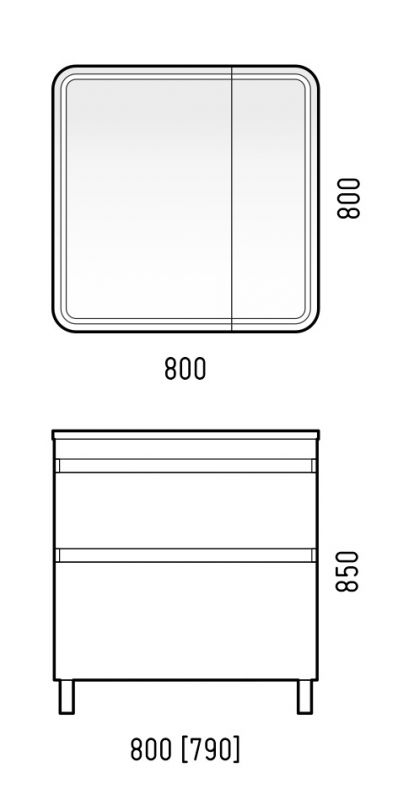 Тумба под раковину Corozo Алабама SD-00000595 80 см