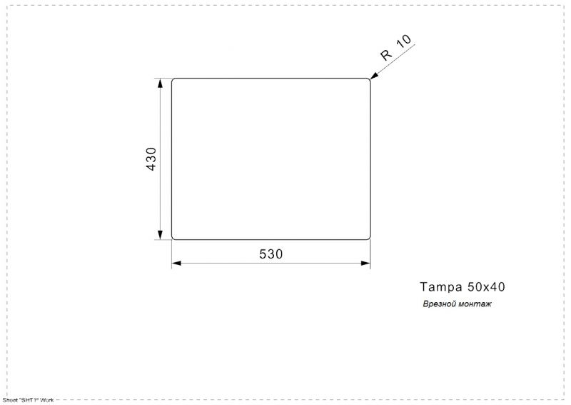 Мойка Reginox Tampa 50x40 PVD Gold 44590